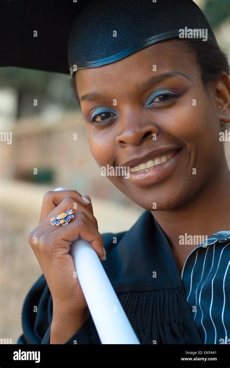 African American College Student Graduating Stock Photo Alamy