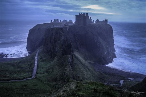 Wallpaper Sea Rock Building Ruin Sky Scotland Castle Coast