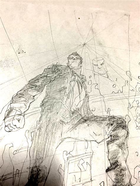 Valiant Shadowman Original Comic Pencil Cover Layout Keron Grant