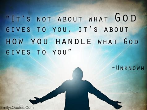 It's not about what God gives to you, it's about how you handle what God gives to you | Popular 