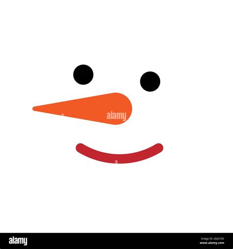 Snowman Smile Face Icon Flat Style Vector Stock Vector Image And Art Alamy