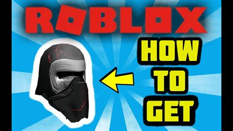 Free Item How To Get Kylo Rens Helmet Roblox Youtube
