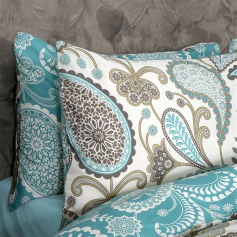 Paisley Teal Duvet Cover Bedding Quilt Set Pillowcases Single Double