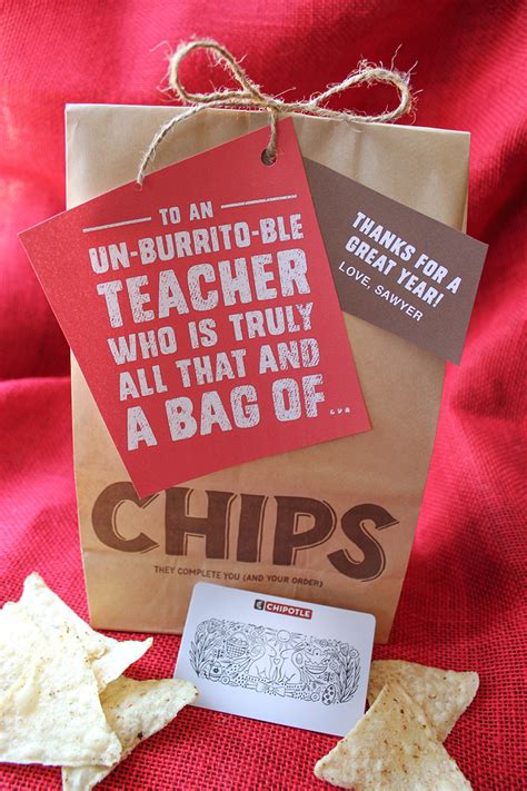 Check spelling or type a new query. Creative Chipotle Teacher Appreciation Gift Idea - Just Add Confetti