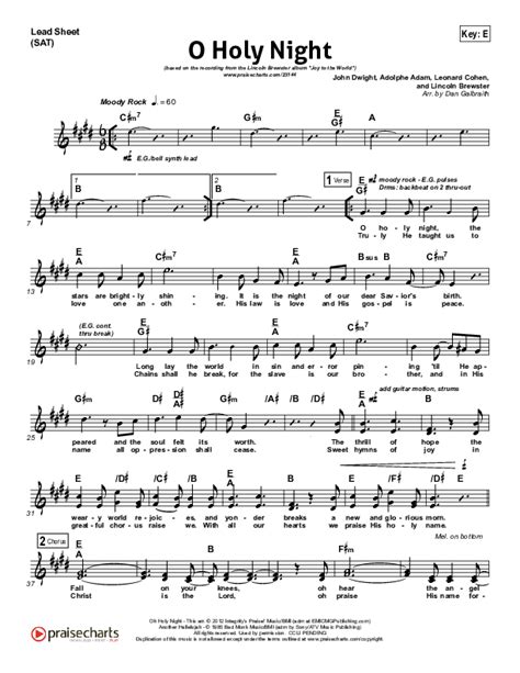 O Holy Night Another Hallelujah Sheet Music Pdf Lincoln Brewster Praisecharts
