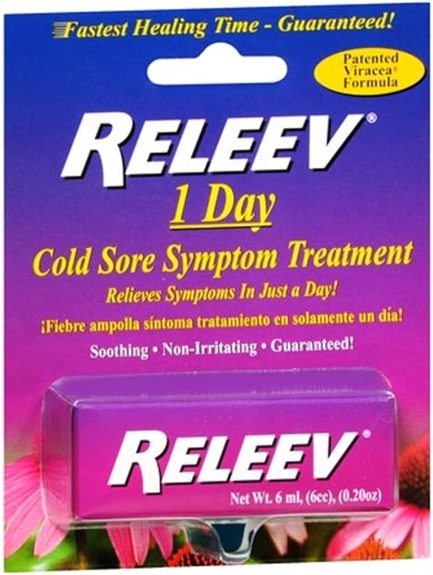 Releev 1 Day Cold Sore Treatment 6 Ml Pack Of 3 Health