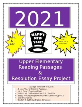 Get your custom essay on the new kid just from $13,9/page get custom paper. New Year Resolutions 2018 Upper Elementary Reading/Essay ...