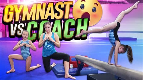 little level 6 gymnast vs coach gymnastics challenges youtube