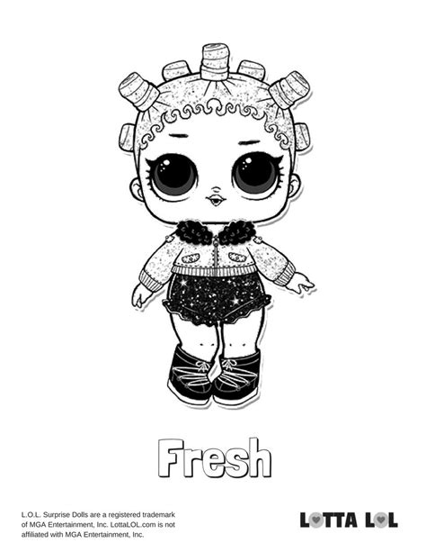 Fresh Glitter Coloring Page Coloring Pages Lol Dolls Kids Printable