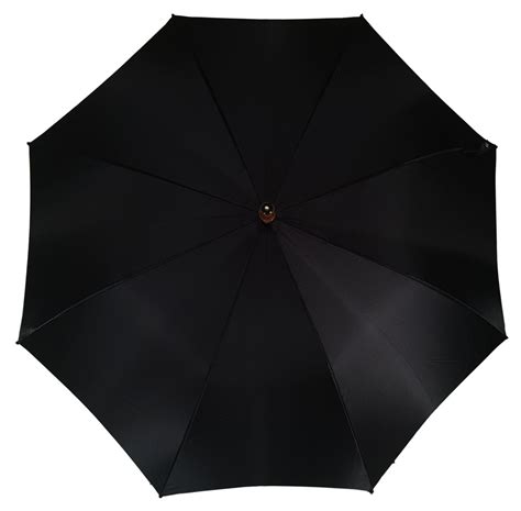 Classic Automatic Black Umbrella With Whanghee Handle Il Marchesato