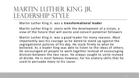 Martin Luther King Leadership