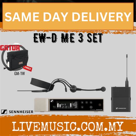 Sennheiser Ew D Me3 Set Digital Wireless Cardioid Headset Microphone