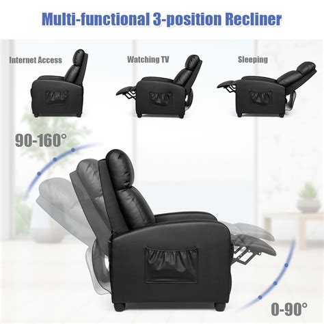 Costway Electric Vibrating Sleep Massage Recliner Sofa Chair For Adults With Remote Control