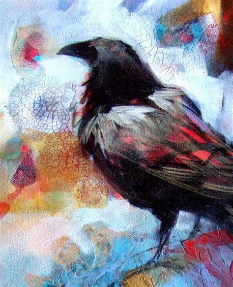 Raven Study Series Acrylic On Canvas 12x16 Gallery Wrap With Images