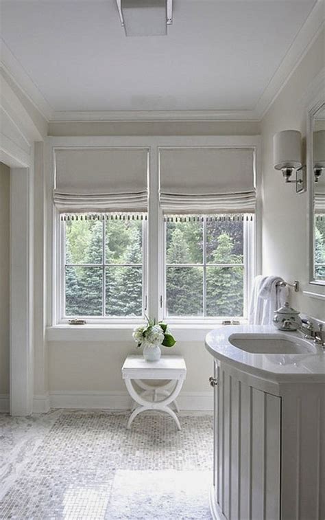 The wooden ladder shelf and stool rival metallic elements. 20 Designs for Bathroom Window Treatment - Decoration for ...