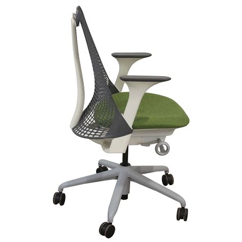 Herman Miller Sayl Used Conference Chair Gray Back And Green Seat