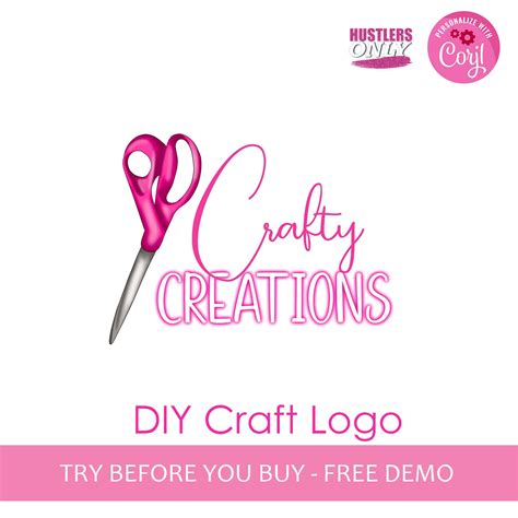 crafter logo diy premade design logotipo de artista etsy