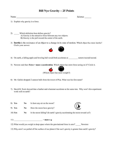 The brain video notes key worksheet for 4th. 13 Best Images of Bill Nye Sound Worksheet Answers - Bill ...