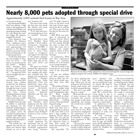 Maddies Fund Places Approximately 8000 Pets During Nations Largest