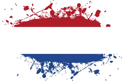 Vector Country Flag Of The Netherlands Ink Splat Vector Countries