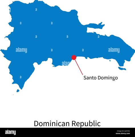Mapa De Vectores De República Dominicana Y La Ciudad Capital Santo