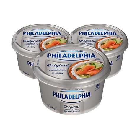 Philadelphia Spreadable Cream Cheese 3 X 250g Freshease