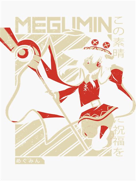 Megumin Kono Subarashii Anime Sticker By Kellybinaa Redbubble
