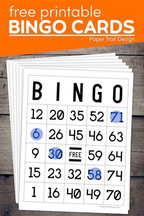 Free Printable Bingo Cards Paper Trail Design In 2023 Free