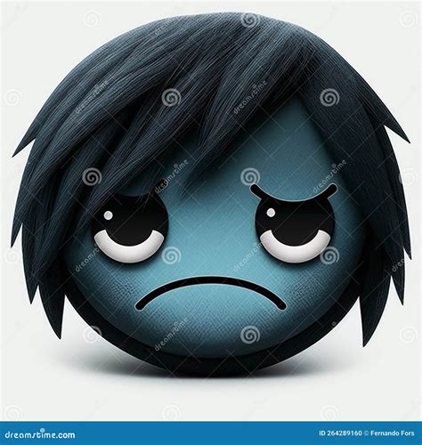 Emo 3d Emoji Face Ai Generated Stock Photography