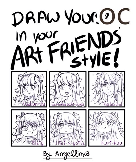 Draw Your Oc In Your Friends Style Meme By Angellinx3 On Deviantart
