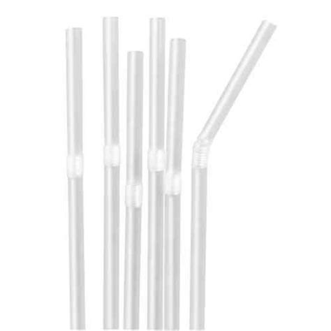 Plastic Flexible Straws Clear X25