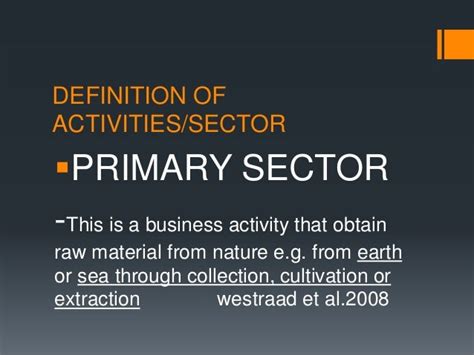 Business Activities Or Sectors