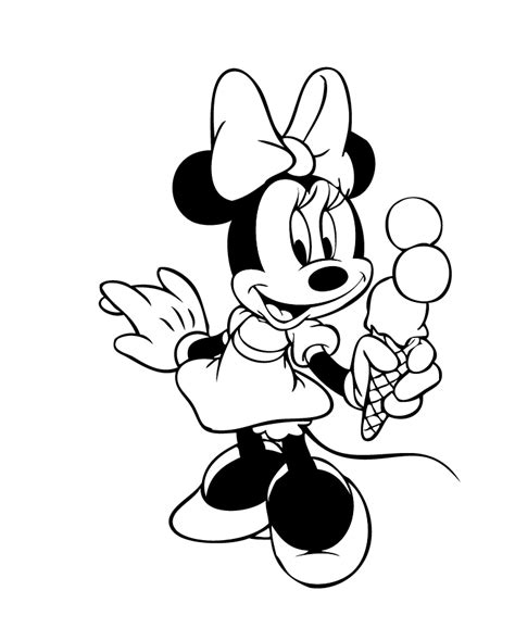 Gambar Mewarnai Minnie Mouse Gambar Mewarnai Terbaik