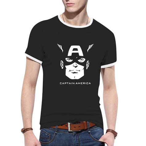 unique marvel captain america t shirts super hero design men top t shirt ringer male high