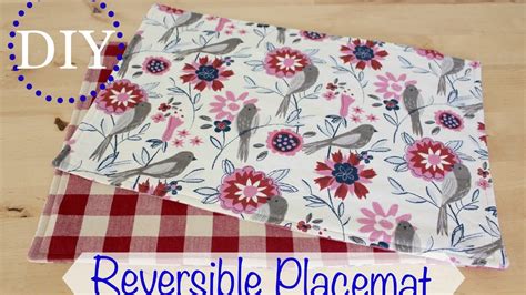Diy Reversible Placemats Home Decor Tutorial Youtube