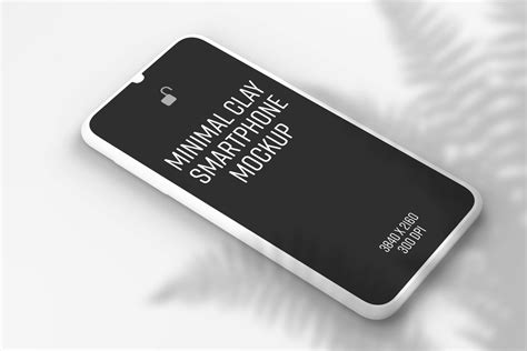 Minimal Clay Smartphone Mockup — Medialoot