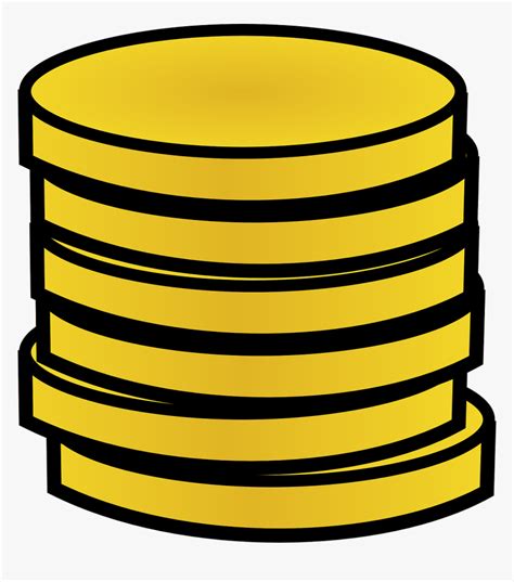 Free Vector Gold Coins In A Stack Clip Art Coins Clipart Hd Png