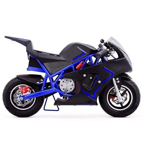 36v 500w Electric Pocket Bike Mini Motorcycle For Kids Blueblack