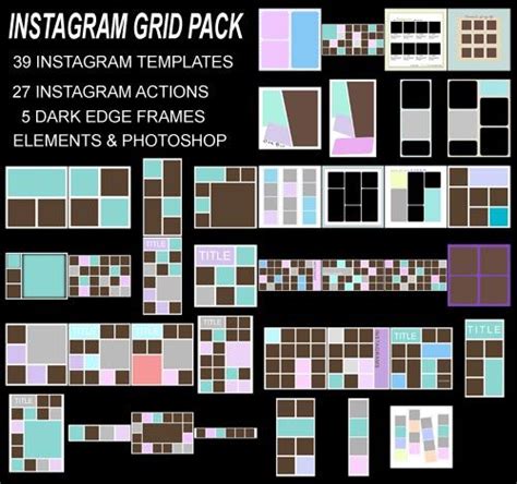 Instagram Kit Includes 39 Instagram Grid Templates 27 Instagram