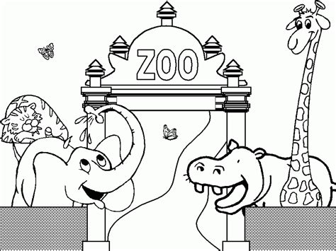 Printable Zoo Coloring Pages