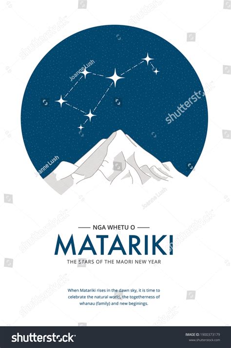 Nz Matariki Maori New Year Stock Vector Royalty Free