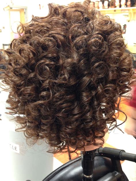 back view of spiral perm short permed hair short wavy haircuts short curls haircuts for fine