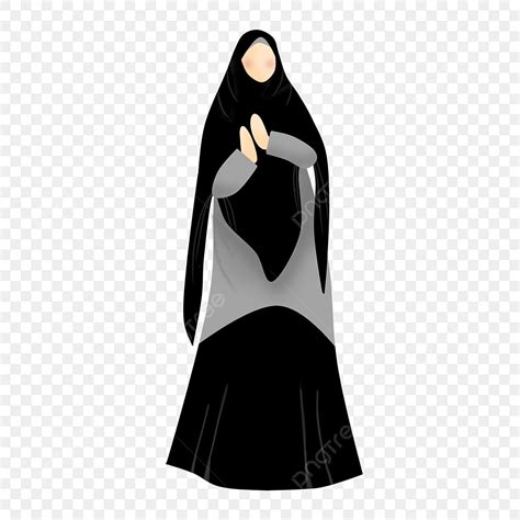 Ilustración Muslimah Vistiendo Hijab Png Muslimah Berhijab Muslimah