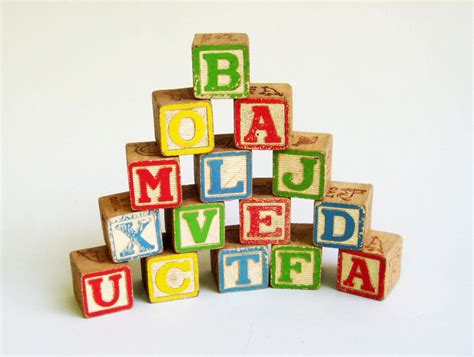 Alphabet Blocks Wooden Toy Blocks Children Wooden By Loveitbuyit 15