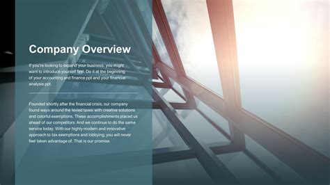 Financial Company Overview Powerpoint Template Slidestore Aa0