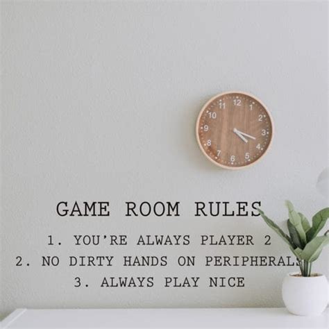 Game Room Rules Vinil Decorativo Casadartpt