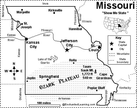Missouri State Capital Map