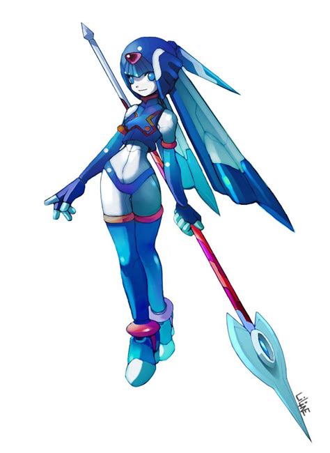 Likes Coloring Female Pose With Spear Mega Man Art
