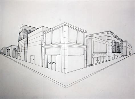 2 Point Perspective Drawing Perspective Drawing Architecture
