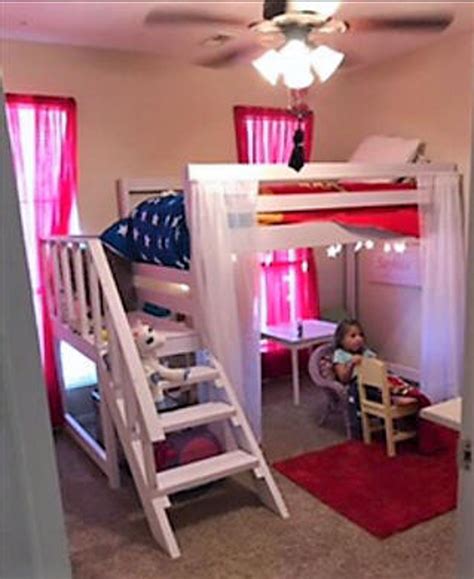 Childs Loft Bed Twin Etsy Diy Loft Bed Bed For Girls Room Loft Bed